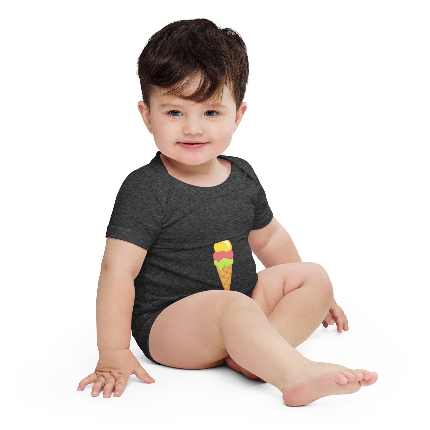 Baby Short Sleeve One Piece / Ice Cream Cone