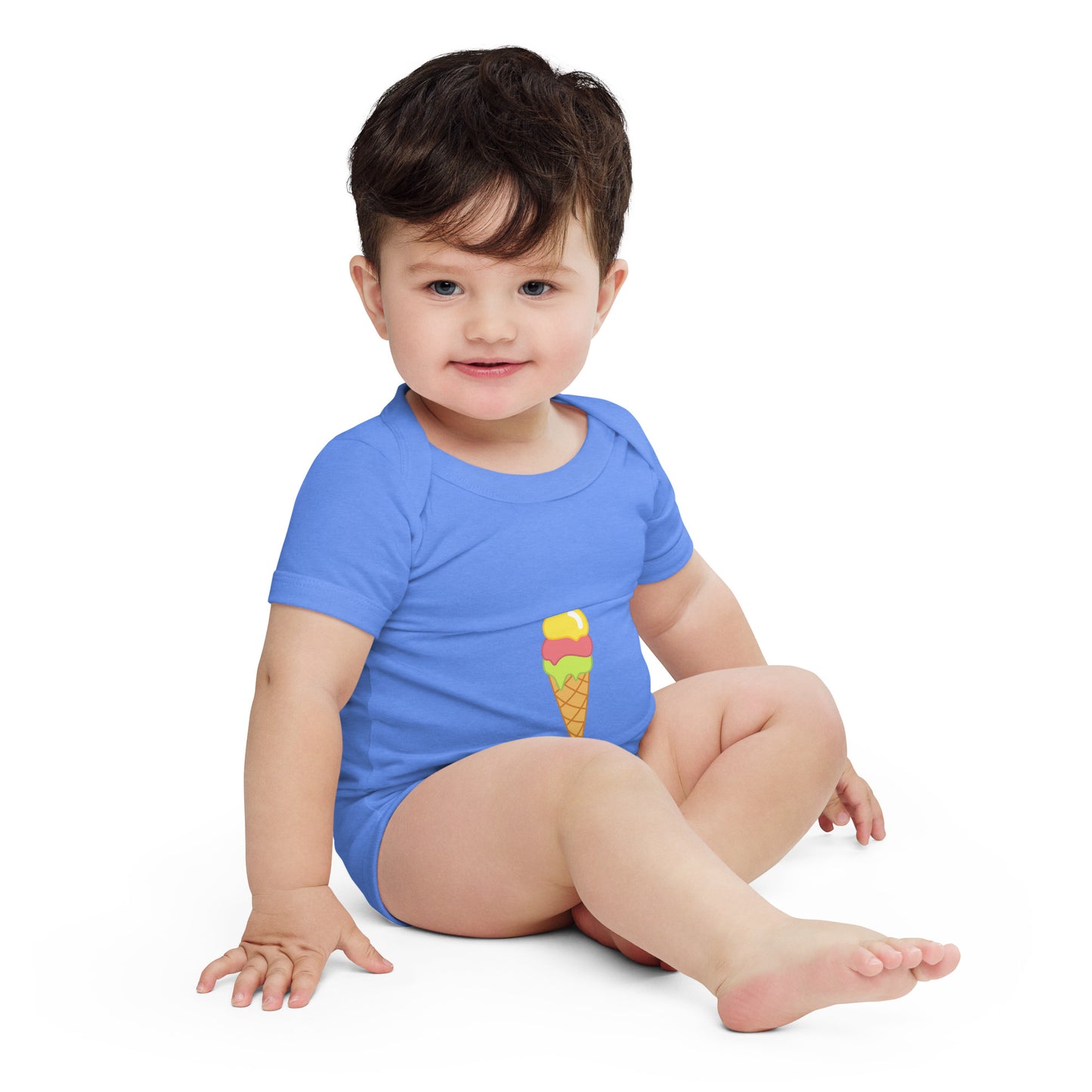 Baby Short Sleeve One Piece / Ice Cream Cone