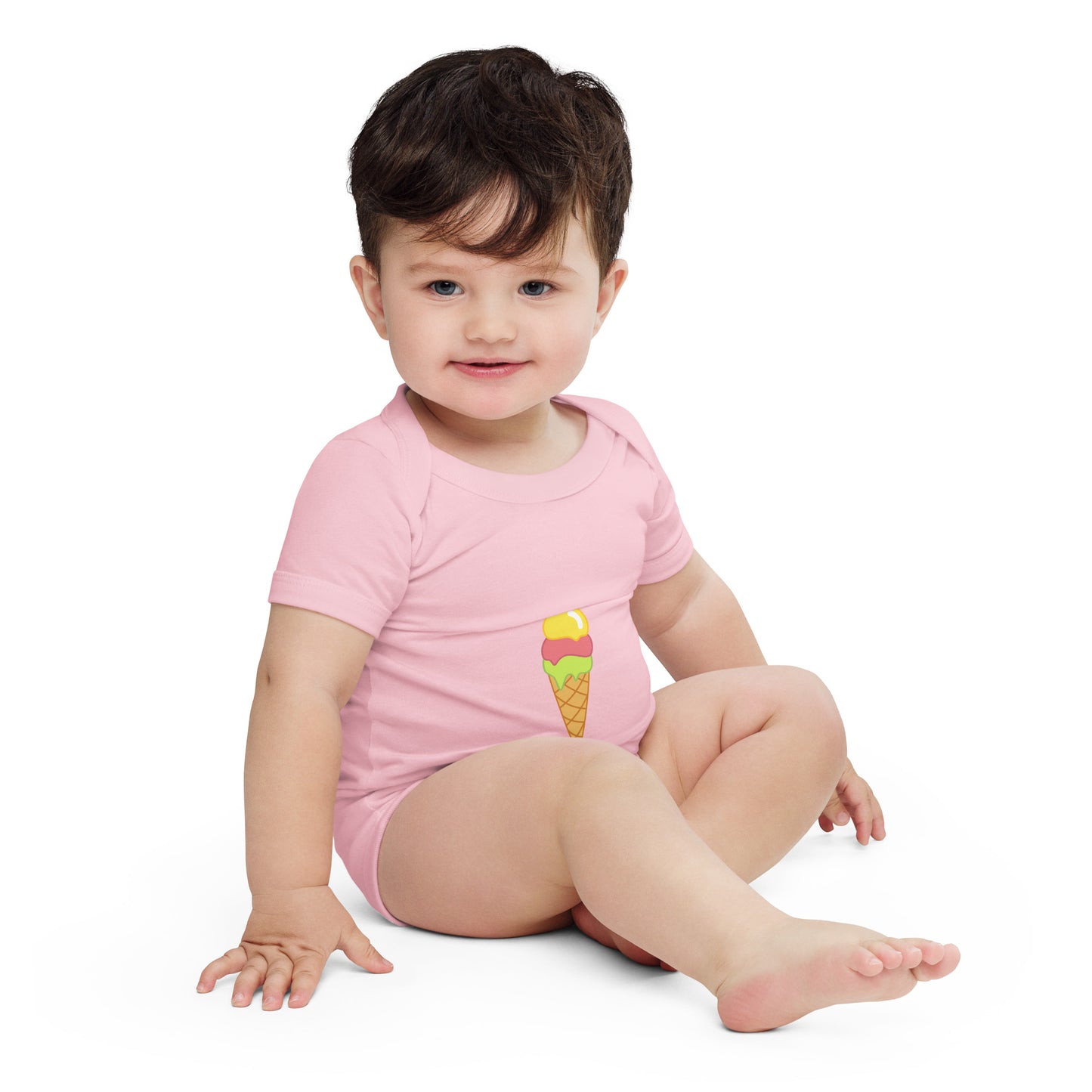 Baby Short Sleeve One Piece / Ice Cream Cone