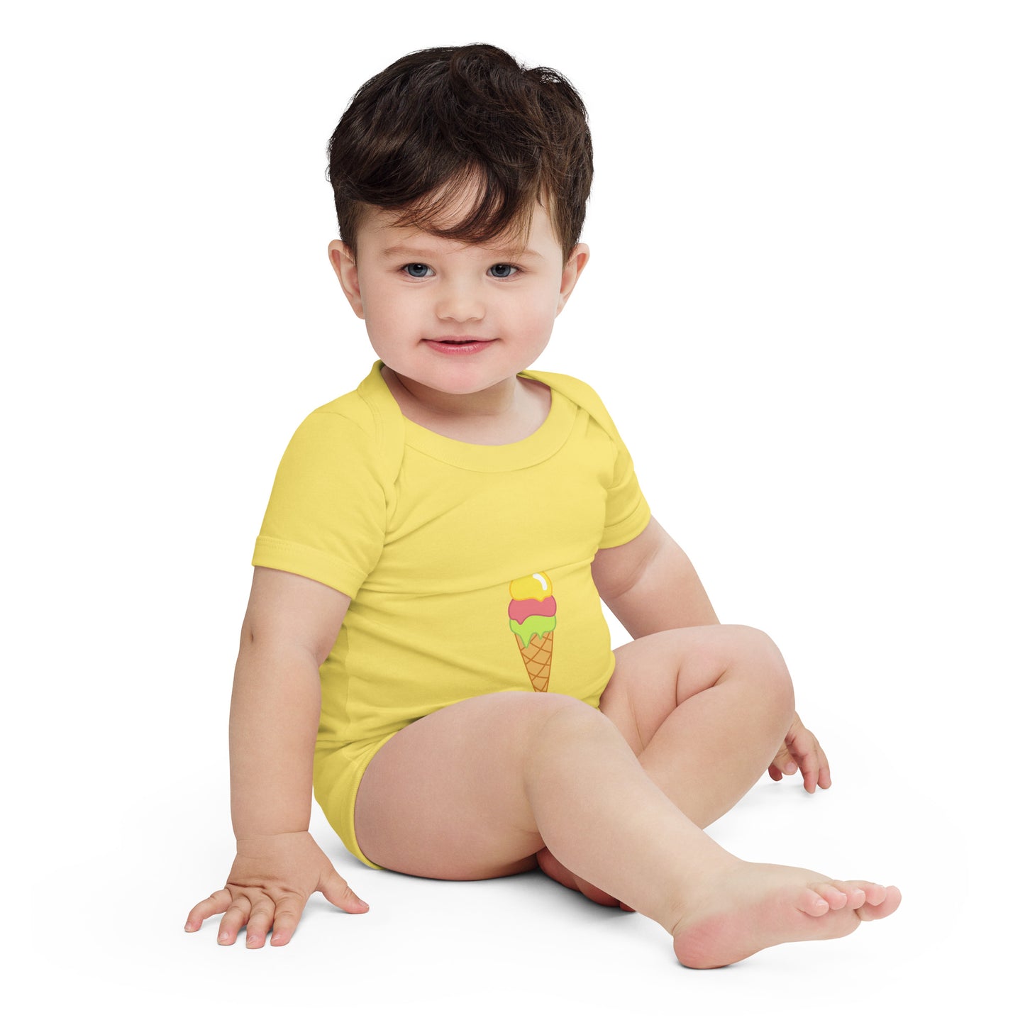 Baby Short Sleeve One Piece / Ice Cream Cone