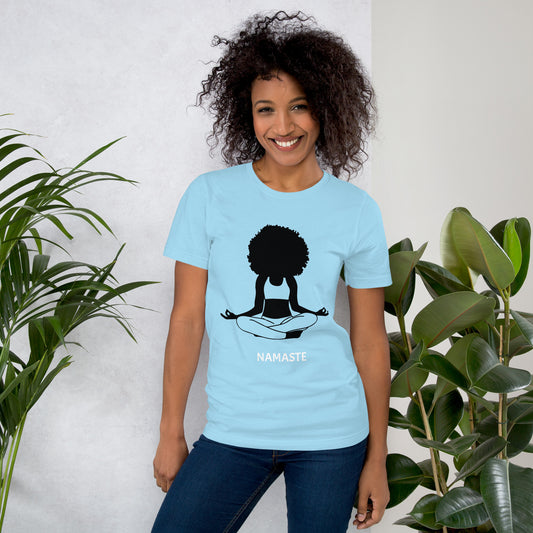 Unisex T-Shirt / Girl Meditating Namaste