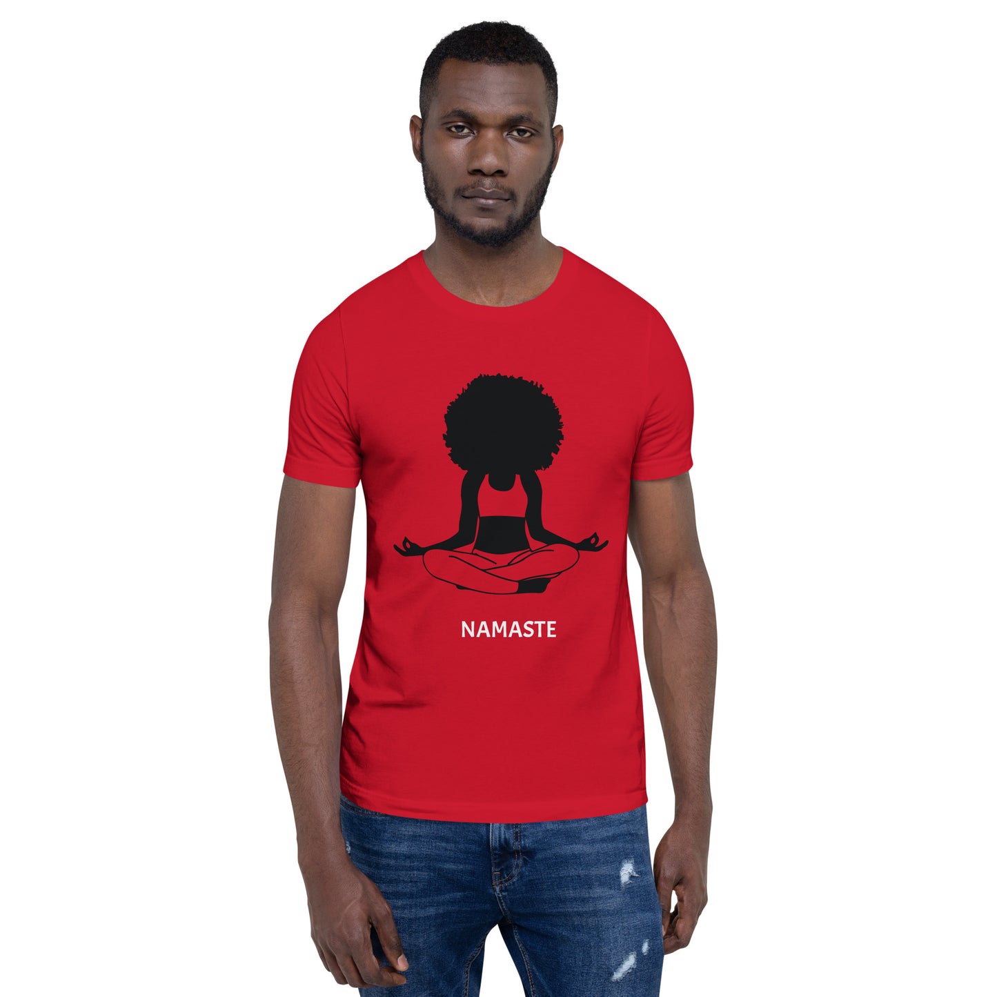 Unisex T-Shirt / Girl Meditating Namaste
