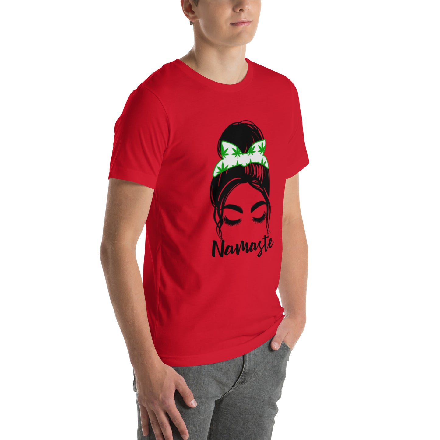 Unisex T-Shirt / Girl With A Bun Namaste