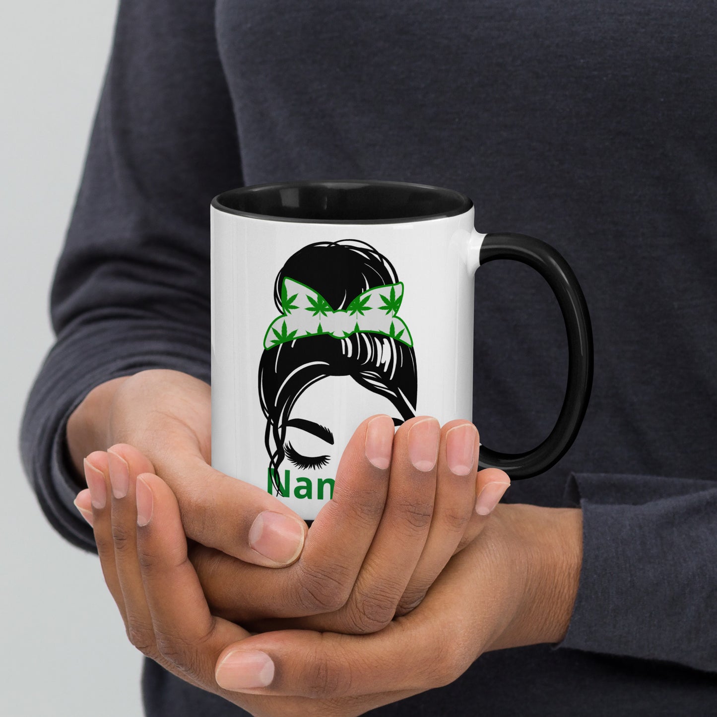 Girl With A Bun Namaste / Mug