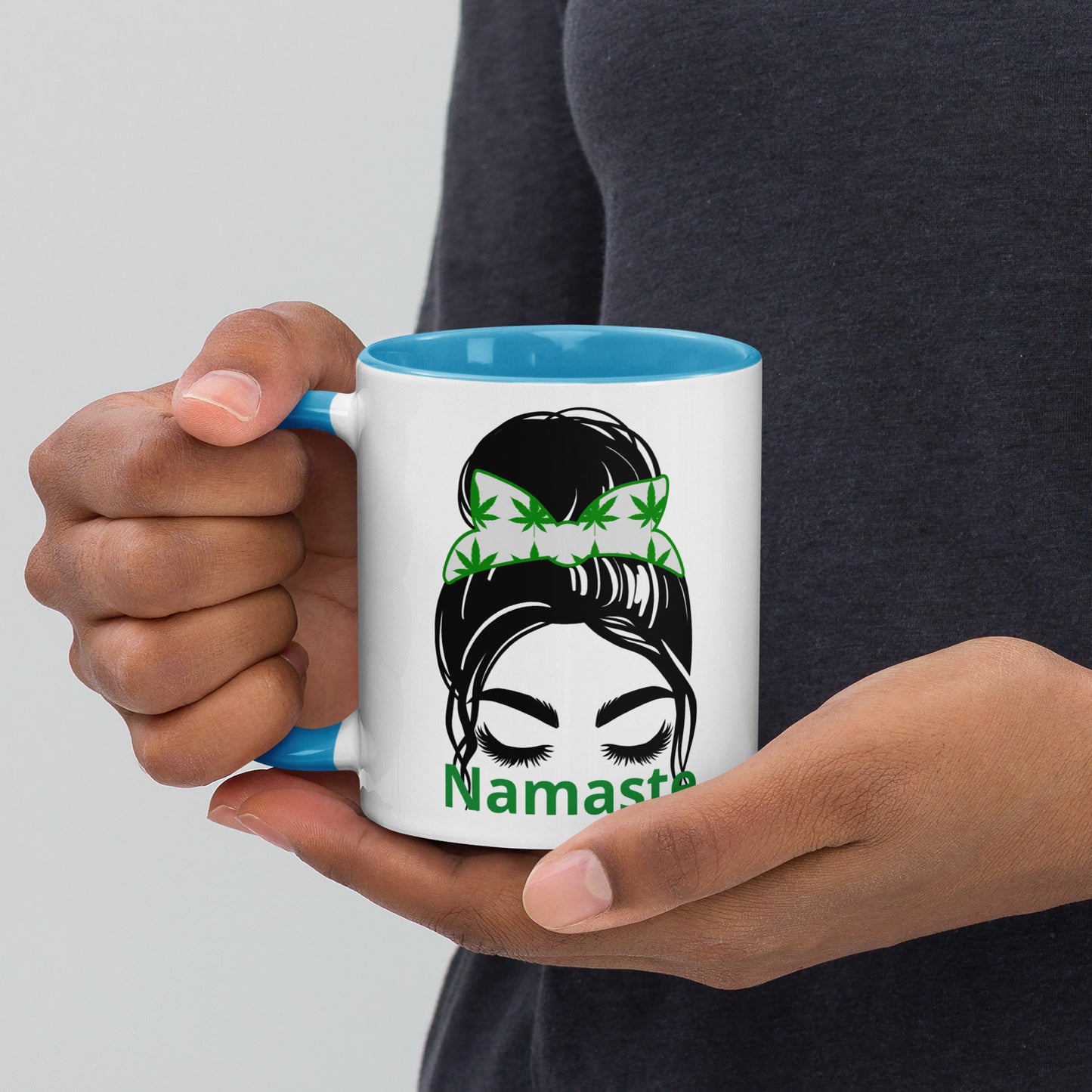 Girl With A Bun Namaste / Mug