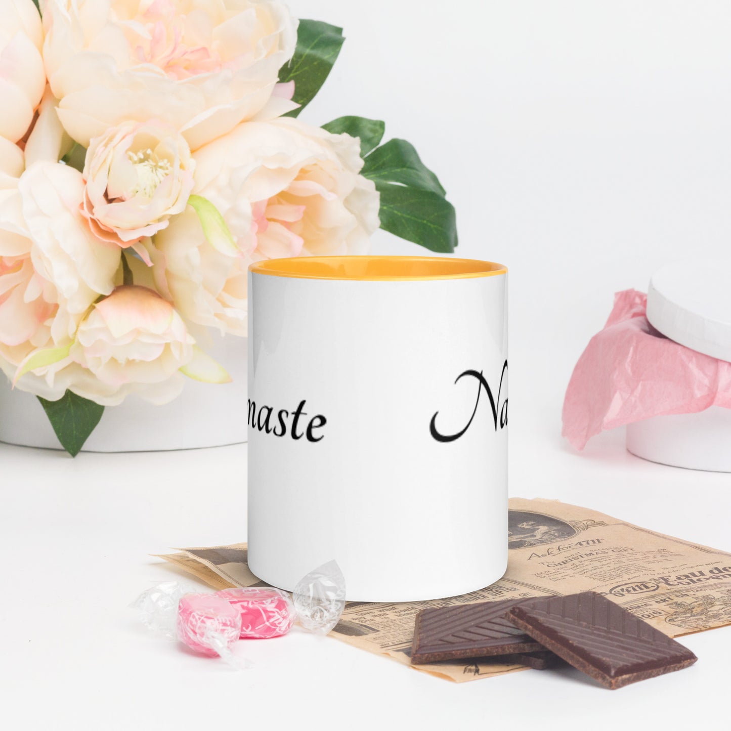 Mug With Color Inside / Namaste