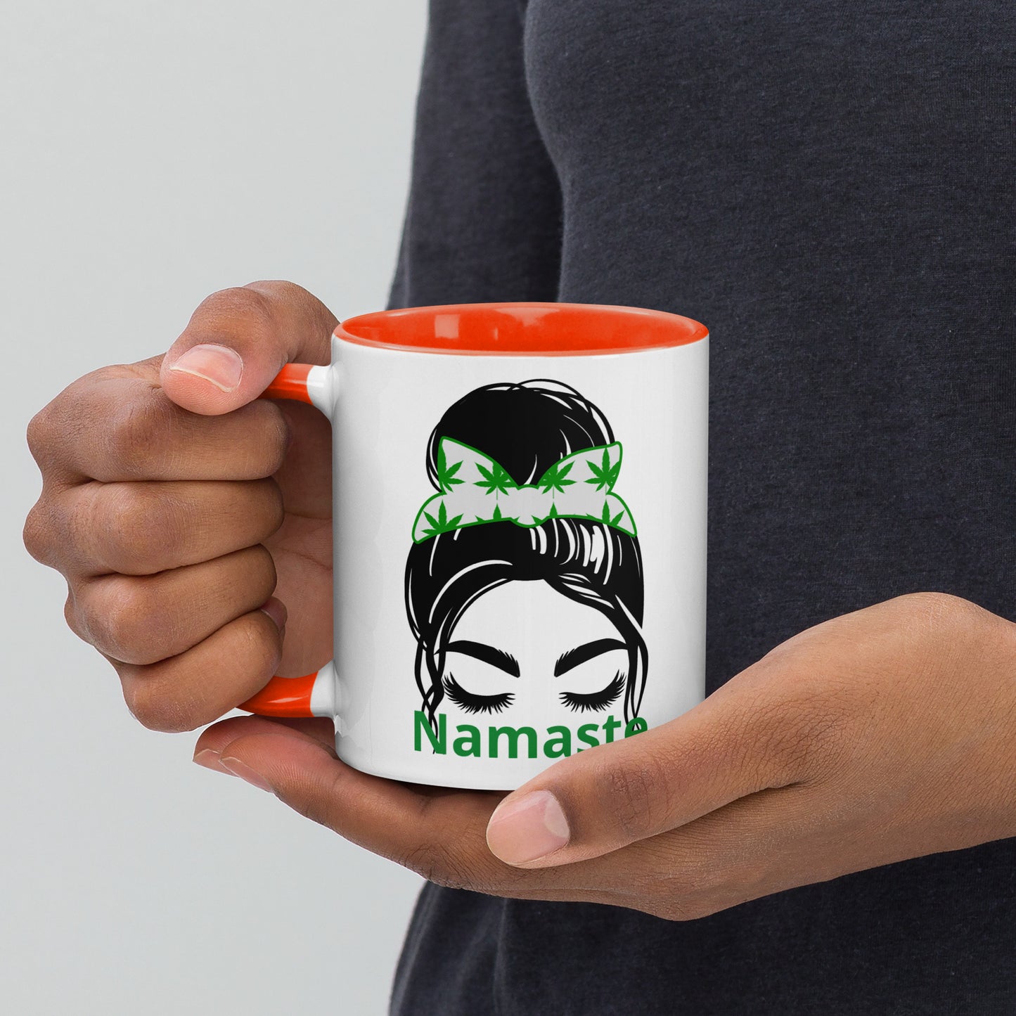 Girl With A Bun Namaste / Mug