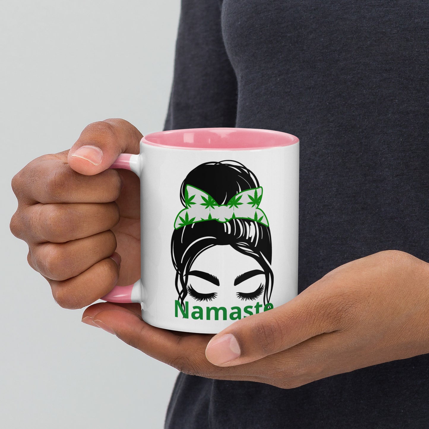 Girl With A Bun Namaste / Mug
