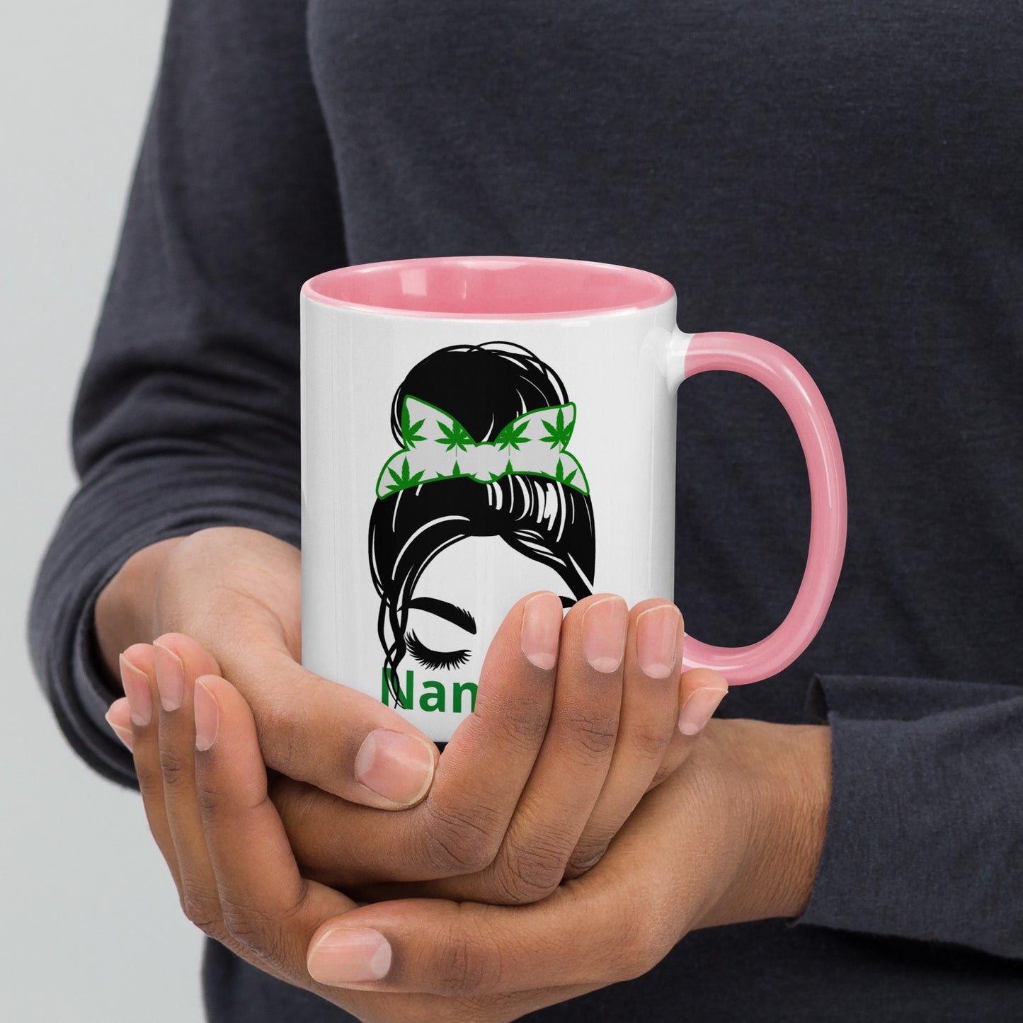 Girl With A Bun Namaste / Mug