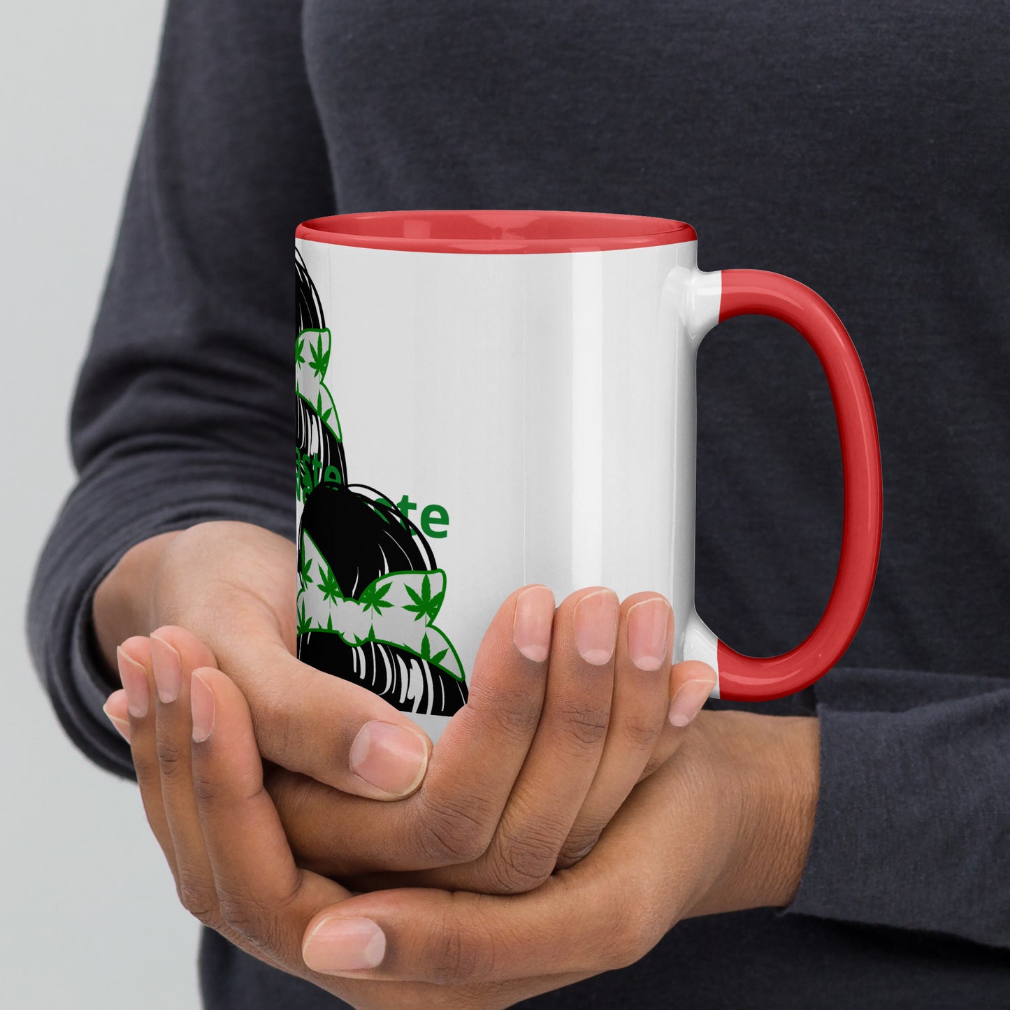 Girl With A Bun Namaste / Mug