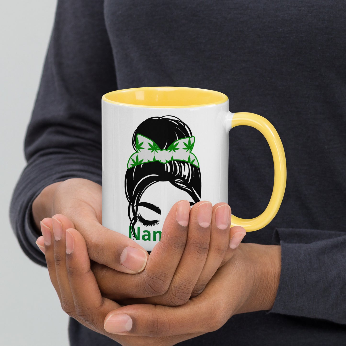 Girl With A Bun Namaste / Mug