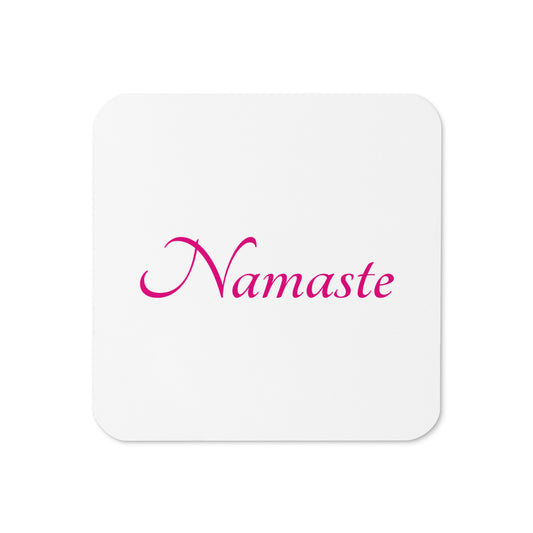 Cork-back coaster / Namaste