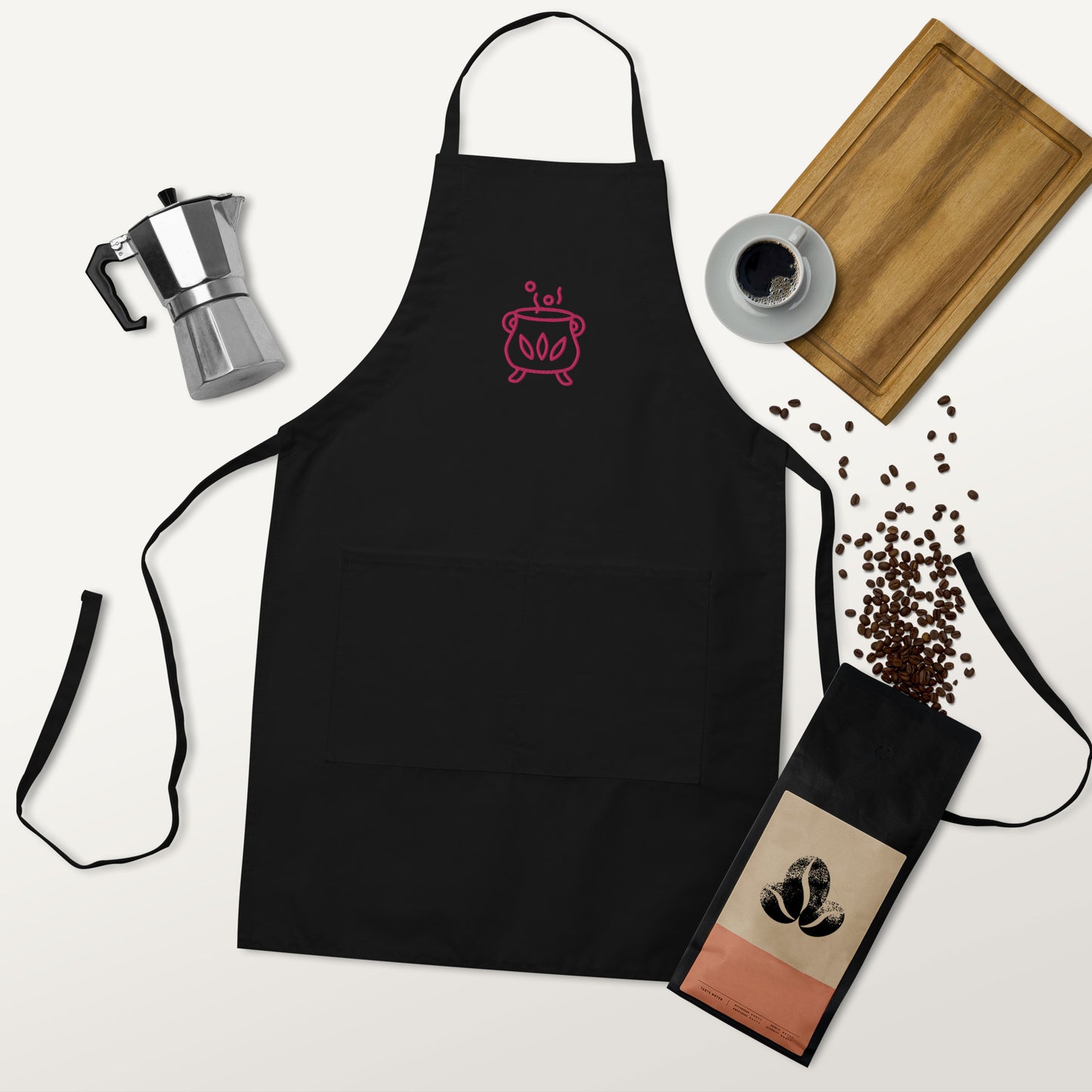 Pot Cooking Embroidered Apron