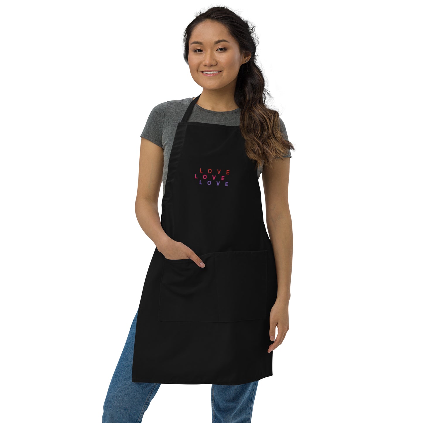 LOVE Embroidered Apron