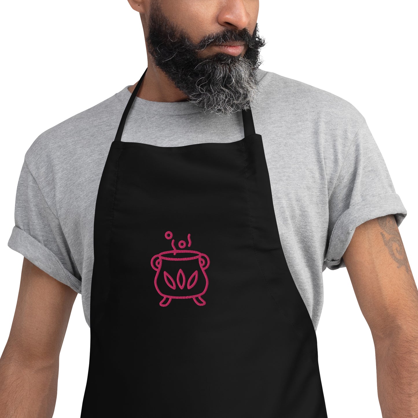 Pot Cooking Embroidered Apron