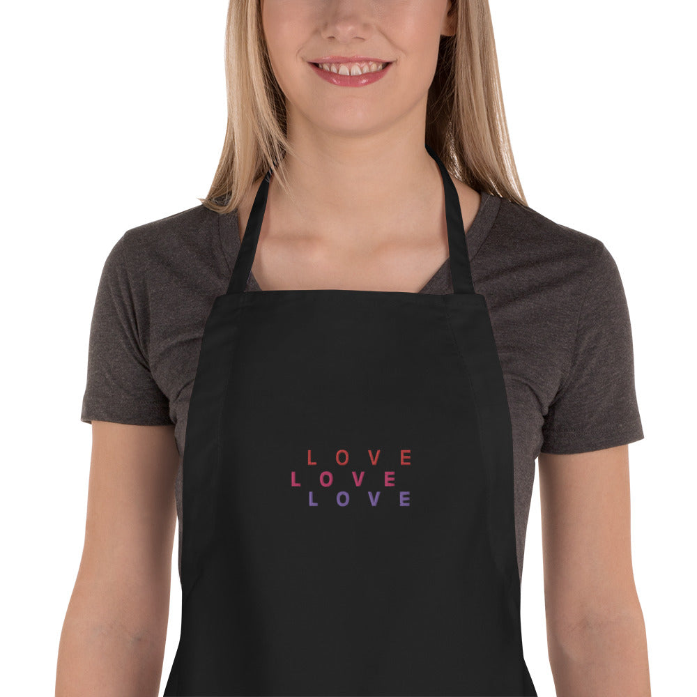 LOVE Embroidered Apron