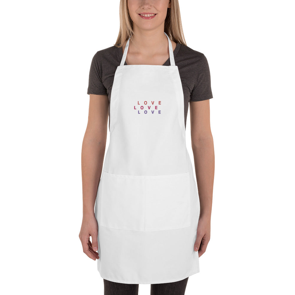 LOVE Embroidered Apron