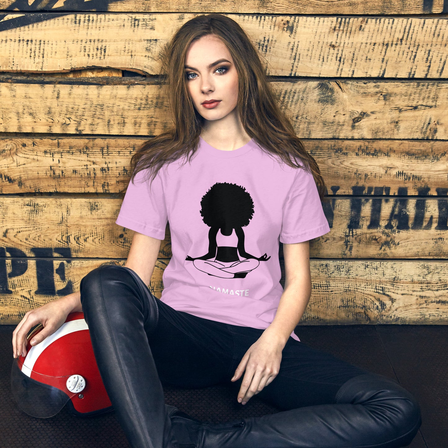 Unisex T-Shirt / Girl Meditating Namaste