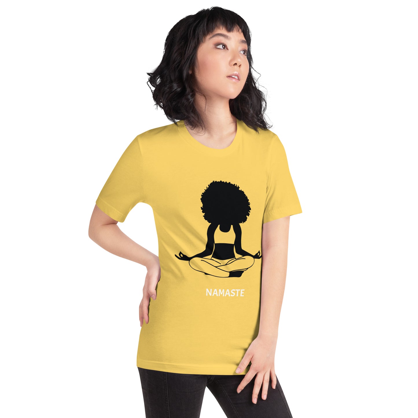 Unisex T-Shirt / Girl Meditating Namaste