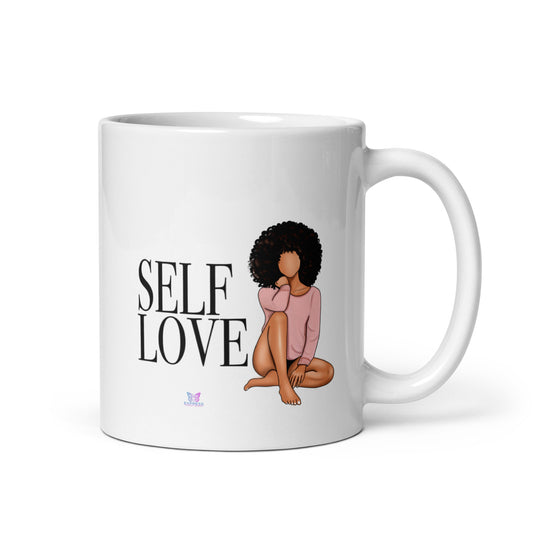 White Glossy Mugs / Self Love